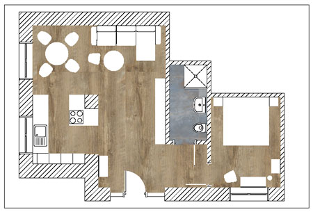 Grundriss der Ferienwohnung Am Zuckerhut Dresden-Hosterwitz-Pillnitz 